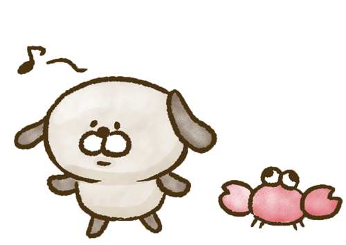 わんわんとかに